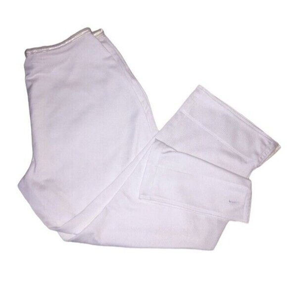 Nike Sphere Dry White Crop Tie Waist Athletic Pants Size Women’s Medium - Picture 1 of 10